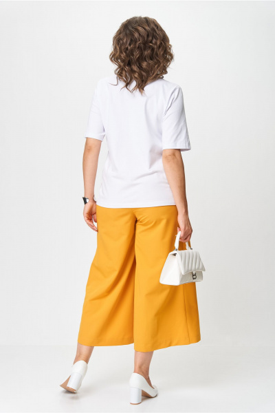 Брюки, майка Michel chic 1336 белый-охра - фото 2