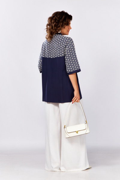 Блуза, брюки Lady Secret 25206 молочный+синий - фото 5