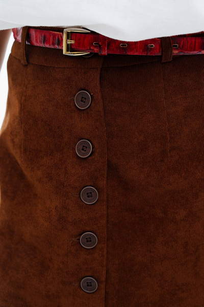 Длинная вельветовая юбка трапеция с подкладкой Manika Belle 128A06/1 - фото 6