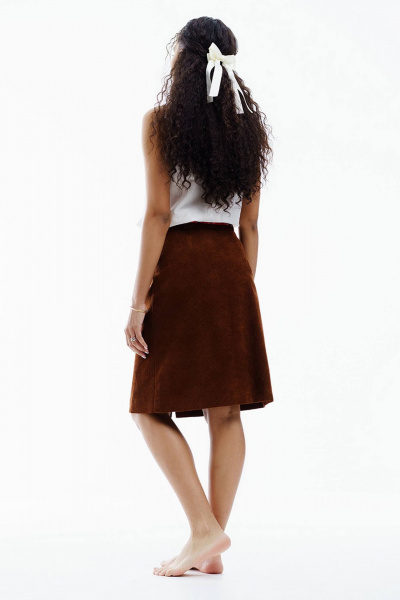 Длинная вельветовая юбка трапеция с подкладкой Manika Belle 128A06/1 - фото 3