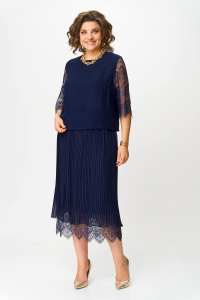 Блуза, юбка Solomeya Lux 951/135 темно-синий - фото 6