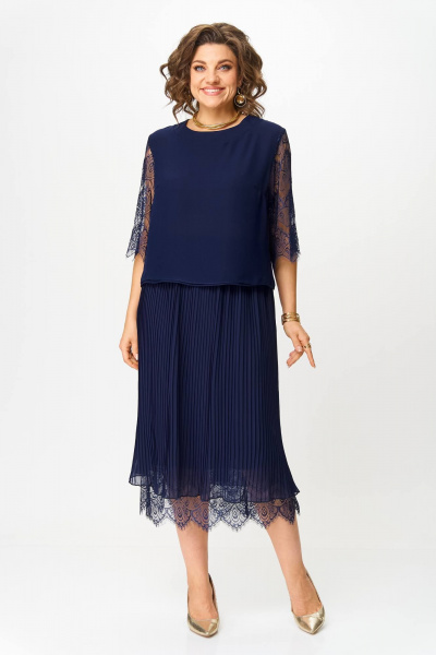 Блуза, юбка Solomeya Lux 951/135 темно-синий - фото 1