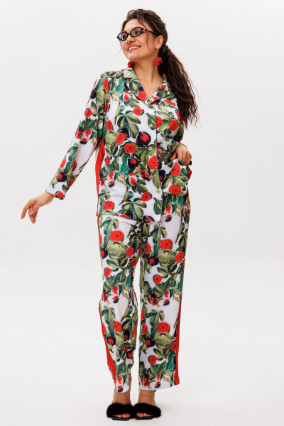 Брюки, рубашка Anelli 1623 спелый_инжир - фото 2