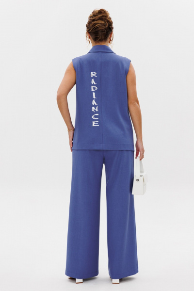 Брюки, жилет Mubliz 246 голубой - фото 13