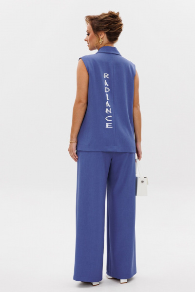 Брюки, жилет Mubliz 246 голубой - фото 12