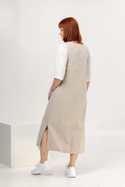Сарафан Соджи 660 бежевый - фото 6