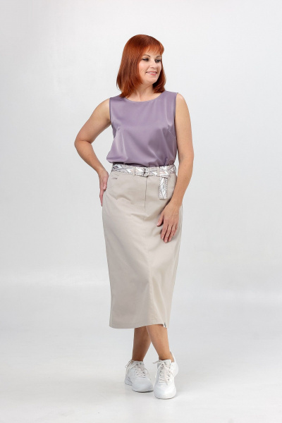 Юбка Соджи 661 бежевый - фото 3
