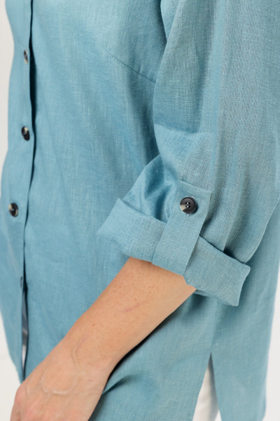 Блуза Соджи 664 бирюзовый - фото 4