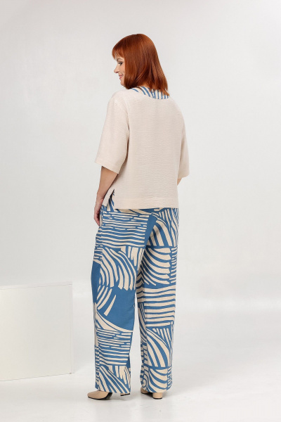 Блуза, брюки Соджи 665 голубой - фото 4