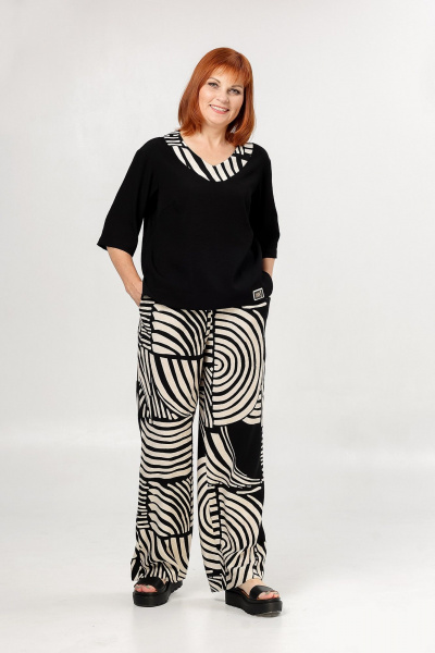 Блуза, брюки Соджи 665 черный - фото 3