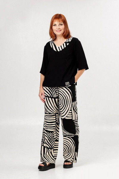 Блуза, брюки Соджи 665 черный - фото 2