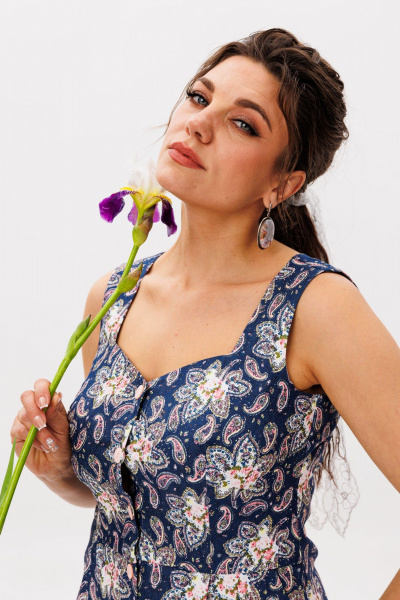 Сарафан Anelli 1567 восточная_синева - фото 8