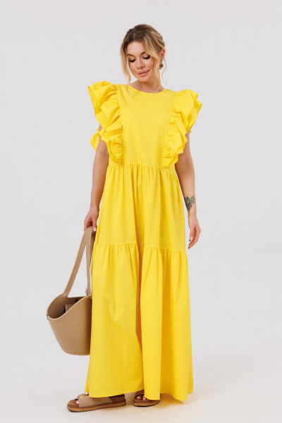 Платье Ambera Style 1096-2 желтый - фото 3