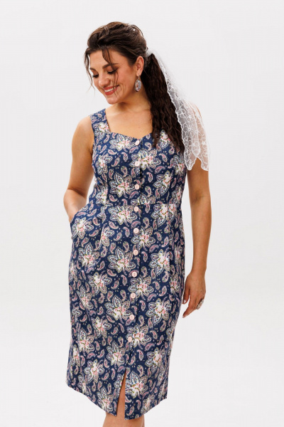 Сарафан Anelli 1567 восточная_синева - фото 7