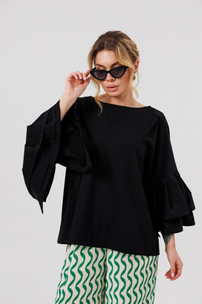 Блуза Ambera Style 1124 черный - фото 2
