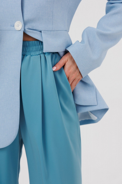 Брюки, жакет Amberа Style 2108-1 голубой - фото 7