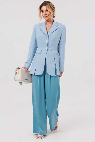 Брюки, жакет Amberа Style 2108-1 голубой - фото 5