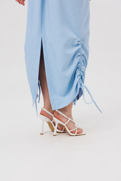 Жилет, юбка Ambera Style 2123 голубой - фото 5