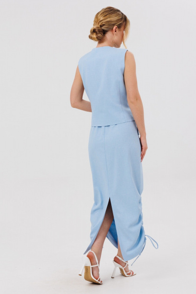 Жилет, юбка Ambera Style 2123 голубой - фото 6