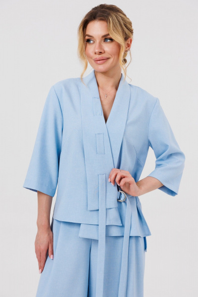 Брюки, жакет Ambera Style 2126 голубой - фото 3