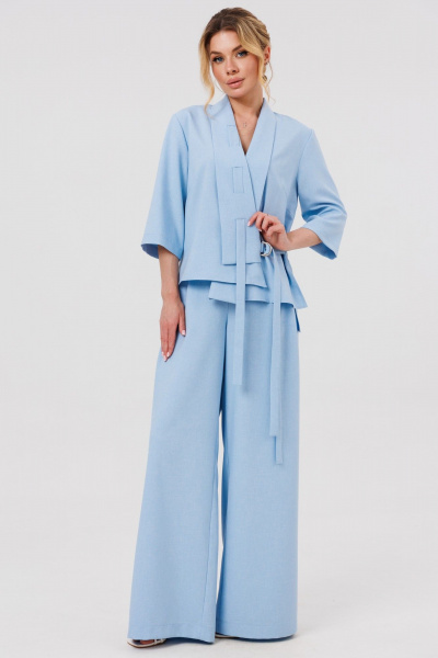 Брюки, жакет Ambera Style 2126 голубой - фото 1