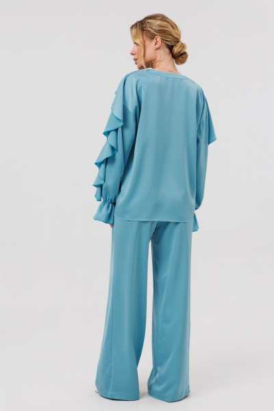 Блуза, брюки Ambera Style 2127 голубой - фото 4
