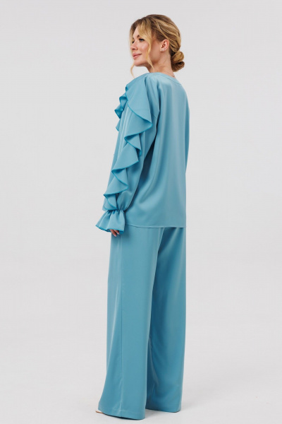 Блуза, брюки Ambera Style 2127 голубой - фото 3