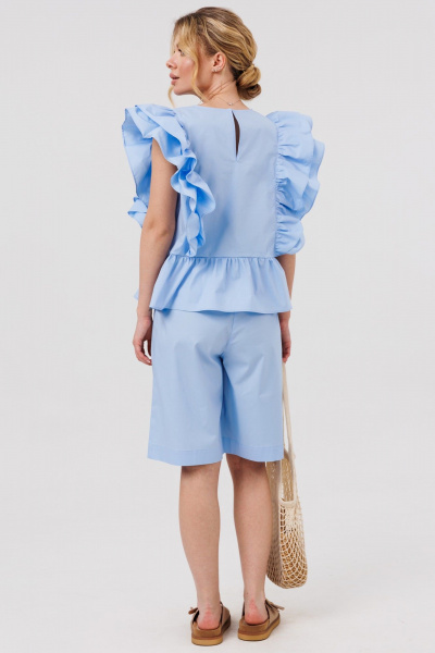 Блуза, шорты Ambera Style 2131 голубой - фото 6