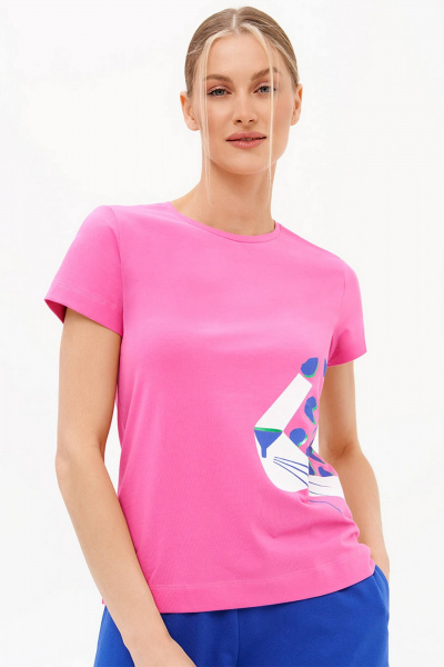 Футболка Nelva 23473 фуксия - фото 1