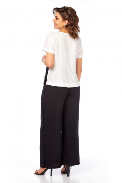 Блуза, брюки Rishelie 989 черно-белый - фото 5