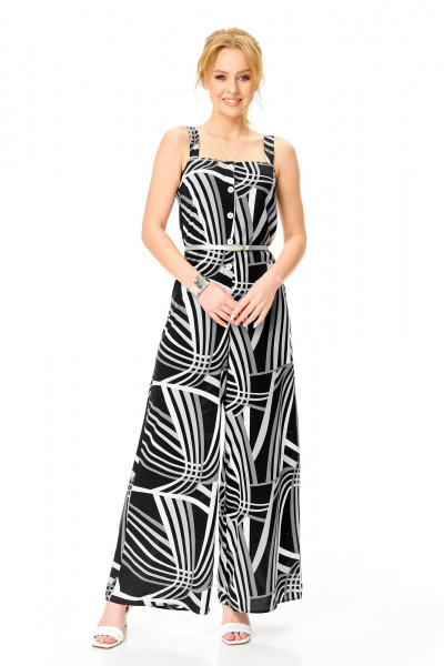 Комбинезон T&N 7656 черно-белый_дизайн - фото 1