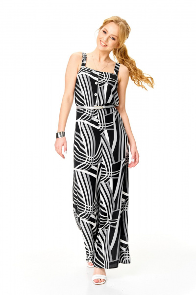 Комбинезон T&N 7656 черно-белый_дизайн - фото 2