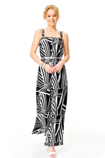 Жилет, комбинезон T&N 7657 черно-белый_дизайн - фото 5