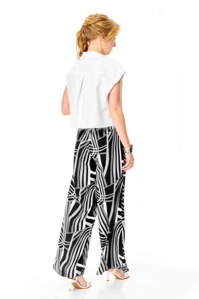 Жилет, комбинезон T&N 7657 черно-белый_дизайн - фото 9