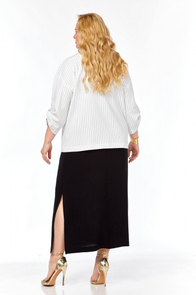 Жакет, платье Ольга Стиль С-937 бело-черный - фото 7