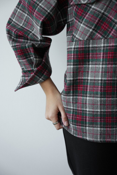 Рубашка SK Brand SK7206 клетка_серый - фото 10