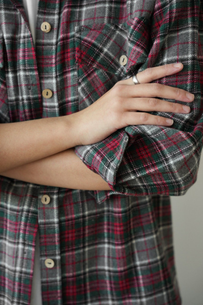 Рубашка SK Brand SK7206 клетка_серый - фото 6