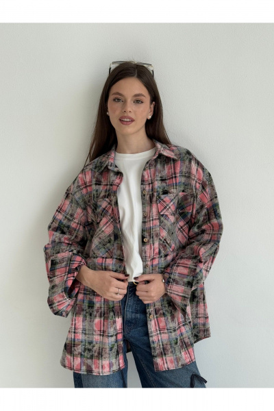 Рубашка SK Brand SK7207 клетка_розовый - фото 6