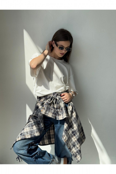 Рубашка SK Brand SK7208 клетка_синий - фото 6