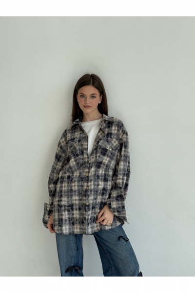 Рубашка SK Brand SK7208 клетка_синий - фото 1