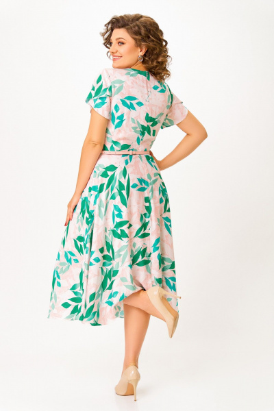 Платье Swallow 858.1 бледно-розовый/листья - фото 8