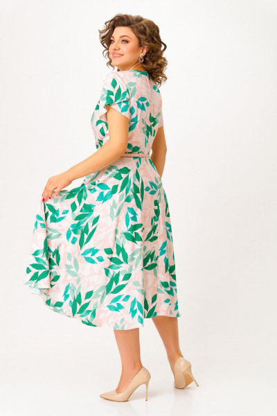 Платье Swallow 858.1 бледно-розовый/листья - фото 7