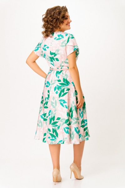 Платье Swallow 858.1 бледно-розовый/листья - фото 6