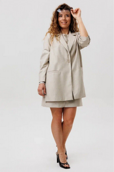 Жакет FAMA 24085-1 песочный - фото 15