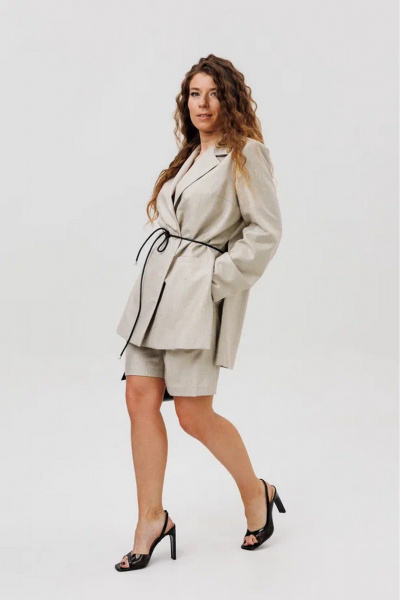 Жакет FAMA 24085-1 песочный - фото 10