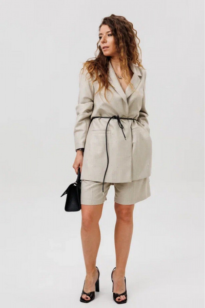 Жакет FAMA 24085-1 песочный - фото 9