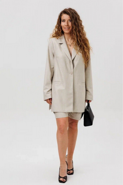 Жакет FAMA 24085-1 песочный - фото 3