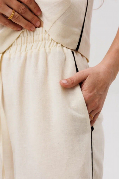 Брюки, топ FAMA 24091 экрю - фото 6