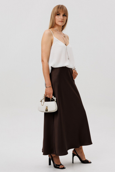 Юбка FAMA 24095-1 шоколад - фото 11