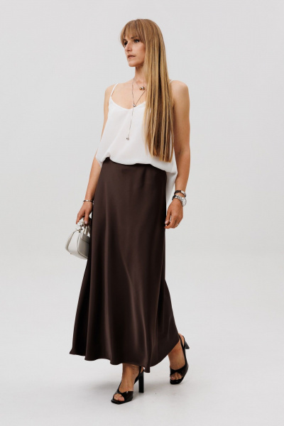 Юбка FAMA 24095-1 шоколад - фото 10